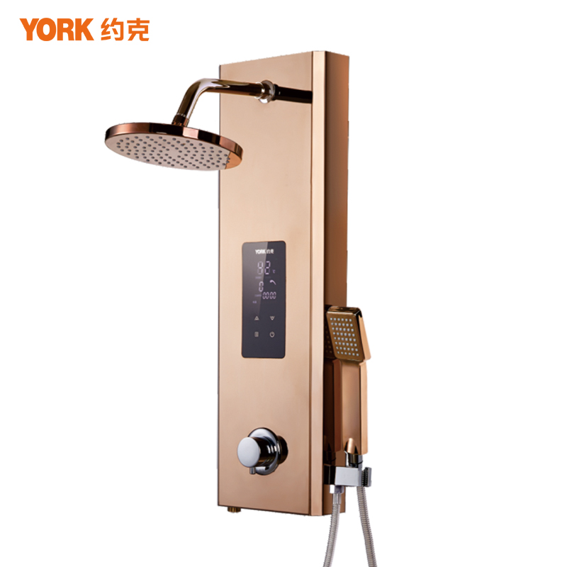 york约克集成热水器yk-x1金色即热式电热水器家用一体式洗澡淋浴屏