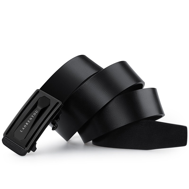 正品老人头男士皮带内扣真皮年轻人商务牛皮自动扣青年潮流裤腰带