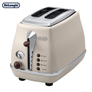 德龙(DeLonghi) 复古面包机多士炉不锈钢内胆烤吐司机家用多功能面包机