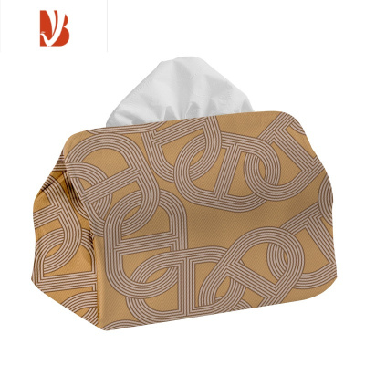 三维工匠轻奢银锁骨艺术 日式猪鼻子纸巾包收纳盒复古客厅装饰套抽纸盒 纸巾盒小号-永恒之锁04