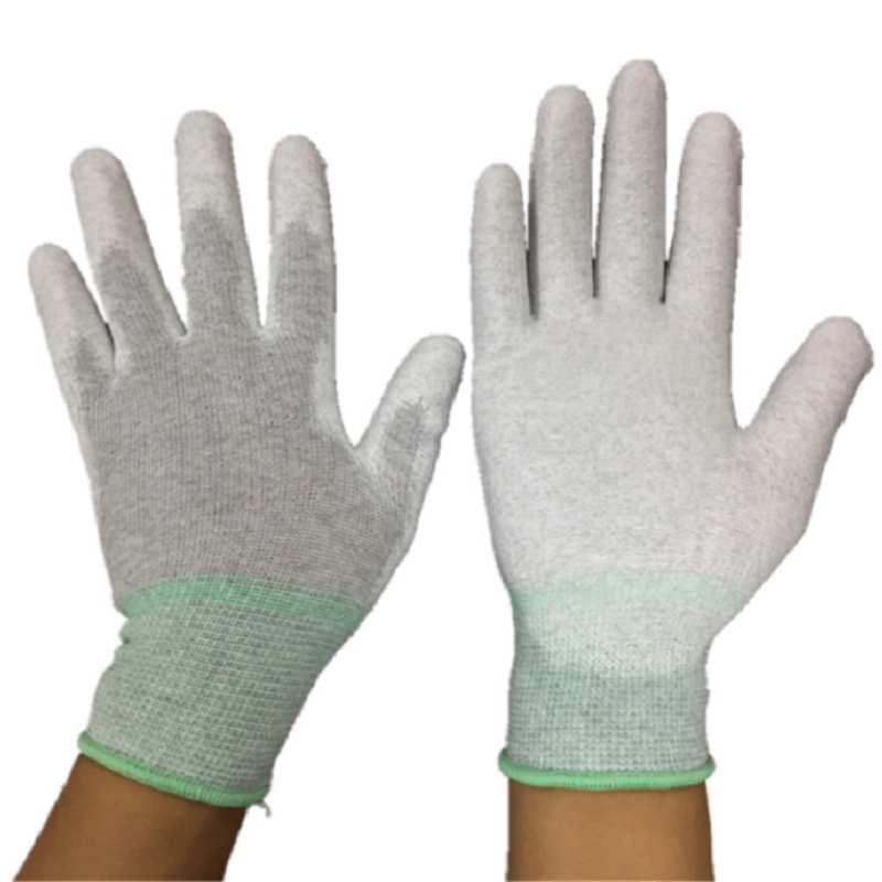 御林铁卫 PU涂层碳纤维防静电手套YLTW-5100 双