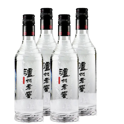 泸州老窖黑盖光瓶42度500ml*4瓶 浓香型白酒
