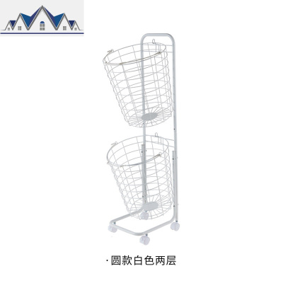 脏衣服收纳筐脏衣篮分层收纳双层脏衣篓ins风家用卧室推车 三维工匠收纳篮