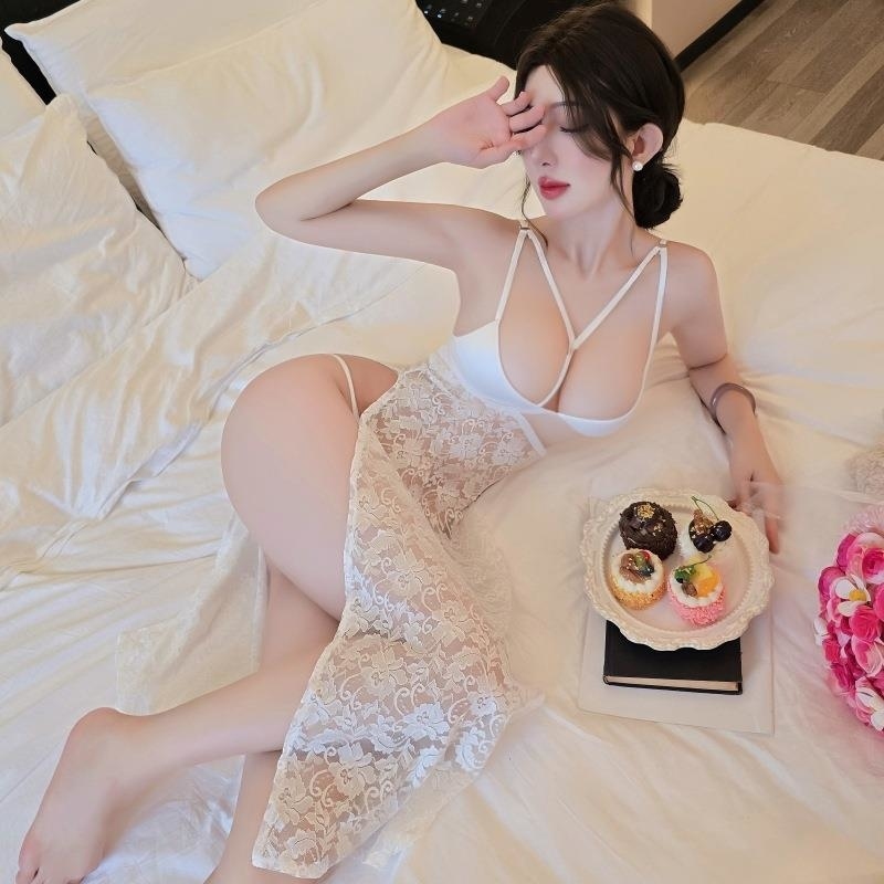 长夜漫漫情趣内衣性感内衣开叉裙收腰长裙夜店公主诱惑连衣裙1833