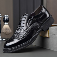 布洛克男鞋真皮商务正装英伦花男士皮鞋系带潮流百搭透气鞋子