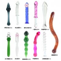 阳具拉珠肛塞G点后庭水晶玻璃男女自玩挑逗情趣用品性工具冰火棒 七珠菊花顶2T-4