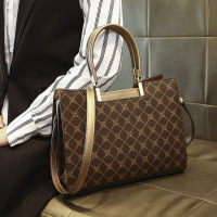 Ceba2022新款女包包欧美复古印花大容量托特包女通勤大气单肩女