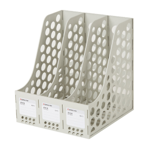 齐心 B2073 资料架(三格) 262*259*291mm 灰