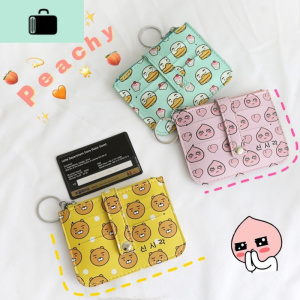 ins超火夏天卡包女迷你韩版可爱韩国熊屁桃小方包包零钱包女学生NEW LAKE