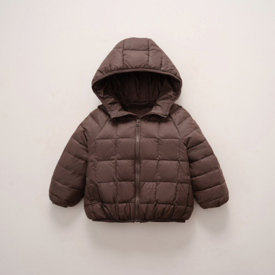 平湖新国标90白鸭绒新款保暖童装外套男女童带帽款轻薄儿童羽绒服