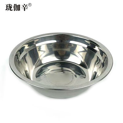 珑伽辛 加厚无磁不锈钢碗汤盆 24CM/个