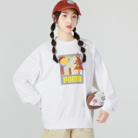 彪马(PUMA)女新款新款印花圆领套头衫宽松透气休闲运动卫衣538779-48 ZP