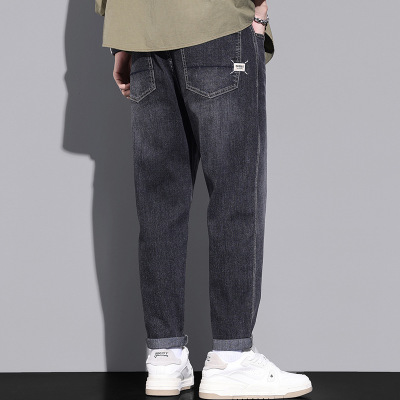 牛仔裤男士宽松新款春秋季潮流百搭直筒裤水洗弹力休闲长裤子