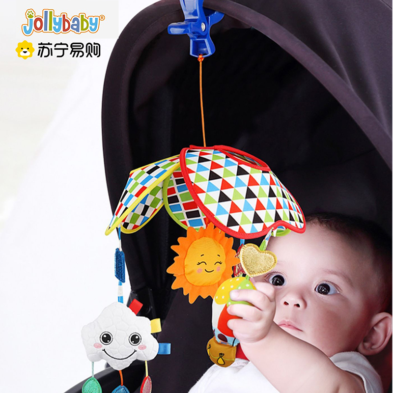 jollybaby云朵车挂新生儿推车挂件婴儿车床摇铃0-1岁益智车载1663