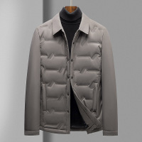 衬衫领轻薄羽绒服秋季新款男士青年潮流羽绒服防寒保暖羽绒外套男_996