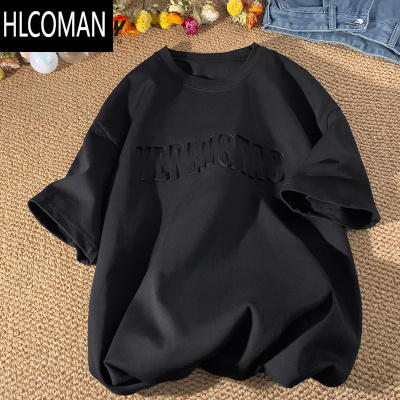 HLCOMAN美式复古短袖t恤男女港风帅气宽松ins半袖