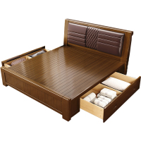 臻远 ZY-SMC-147 实木床 1.8*2.0米抽屉高箱 单位:1张