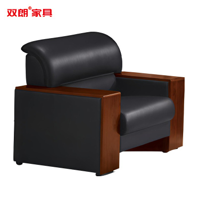 双朗 皮质单人位沙发 SL-HB1208BL 950*800*900mm 黑色 张
