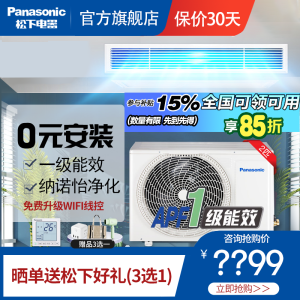 松下(Panasonic)2匹一级能效变频冷暖纳诺怡X净化除菌味中央空调一拖一风管机E18D0AZ2BD包基础安装