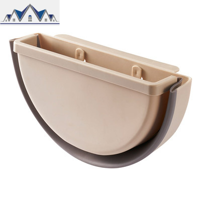 家用厨房垃圾桶挂式北欧橱柜厕所免打孔壁挂式可挂拉圾筒卫生间 三维工匠