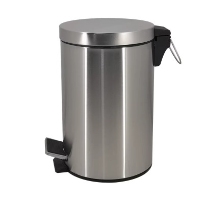 历途科技不锈钢脚踏垃圾桶12L 个