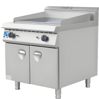 瑞宇明档电热半坑扒炉连柜座700*700*850+60mm/9KW/380V