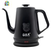 封后正马电热烧水壶家用全自动茶壶长嘴泡茶1.2L小型容量304不锈钢壶 FE 金刚黑1.2升欧式豪华升级款[正304不锈