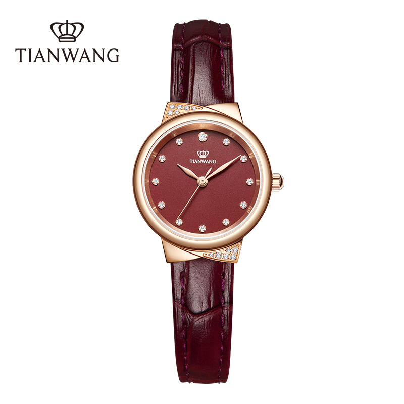 天王手表 女士石英表精致气质女表时尚休闲ins风圆形女士腕表3951