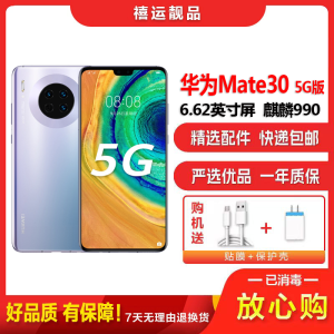 [二手95成新]华为Mate30 5G 星河银 8G+128G全网通安卓手机6.62英寸屏麒麟990双卡拍照商务5G手机