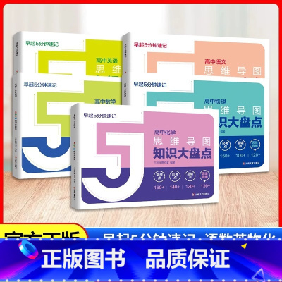全5册❤️[语数英物化]早起5分钟速记 高中通用 [正版]2025高中知识大盘点思维导图早起5分钟速记 张雪峰老师高考复