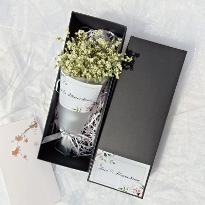 敬平满天星小干花束礼盒真花永生花毕业闺蜜女朋友妈妈生日礼物母亲节黄色干花包