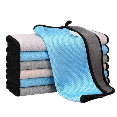 欧思卓 鱼鳞复合毛巾 OSZ-MJ-Y3030 加厚 抹布 多色