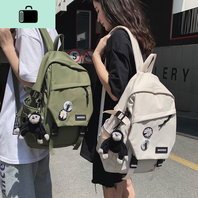 中学生书包女韩版高中初中生情侣潮流双肩包2020大容量背包男insNEW LAKE