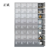 正斌201不锈钢食堂带锁餐具柜40门碗柜磁吸锁1800*1200*300