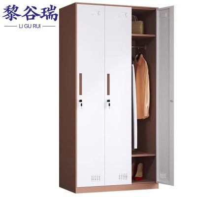 黎谷瑞 衣柜 三门90*50*185cm 台(咖白套色)