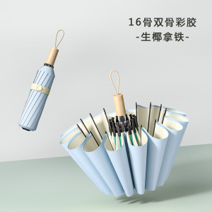 BR 加大防风遮阳太阳伞防晒防紫外线女折叠大号晴雨两用伞 把