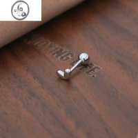 JiMi999银银螺丝拧扣爱心耳钉女 养耳洞睡觉免摘设计感心形耳骨钉耳环