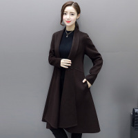 2017秋冬新款高端韩国双面呢女装羊绒大衣中长款风衣毛呢外套韩版