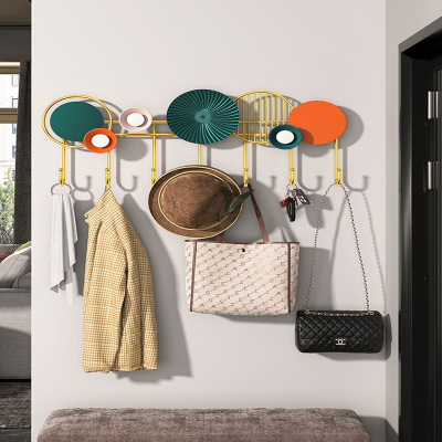 花勋免打孔挂衣钩进门玄关轻奢创意门后衣服挂钩入户门挂衣架壁挂墙上