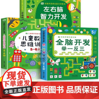 全套3册5-6岁儿童思维训练书籍左右脑智力开发全脑开发举一反三阶梯数学潜能开发全书幼儿园教材用书大班绘本益智趣味游戏图书