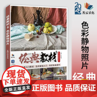 经典教材5色彩静物照片2025烈公色彩理论场景模拟考蔬菜花卉生活杂物器皿等照片拓展训练美术艺考照片书