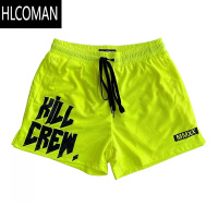 HLCOMAN运动网眼速干潮牌男新款练腿训练三分裤肌肉健身长跑篮球短裤
