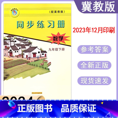 数学冀教版[2024春] 九年级下 [正版]2024春冀教版数学同步练习册初中初三9年级九年级下册河北教育出版社基础达标