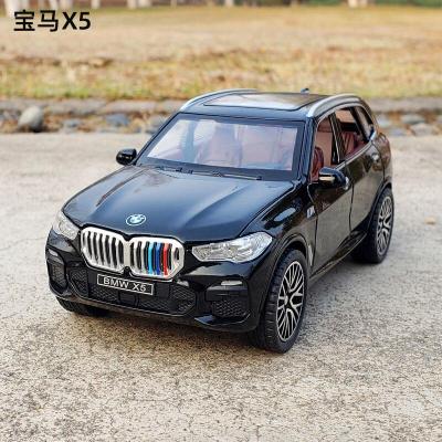 1:32宝马BMWX5汽车模型合金SUV越野车仿真金属车模摆件声光开玩具车