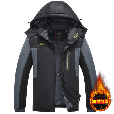 NEWLAKE中老年人棉衣男加绒加厚户外防风防寒爸爸棉袄大码冬装外套棉衣