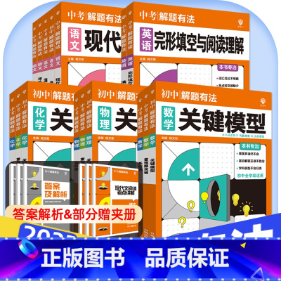 2本:语文[名著+现代文] 初中通用 [正版]2025中考必刷题解题有法九年级初三复习资料语文数学物理化学英语完形填空与