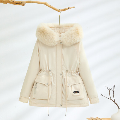 女派克服新款短款连帽冬季羽绒棉衣加绒加厚保暖百搭韩版外套