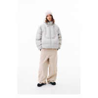 年双拉连帽立体短款情侣棉服加厚女新款宽松椰白色保暖外套男