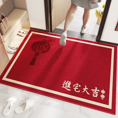 地垫入户门垫进门口红色喜庆脚垫家用简约垫子入门防滑玄关地毯