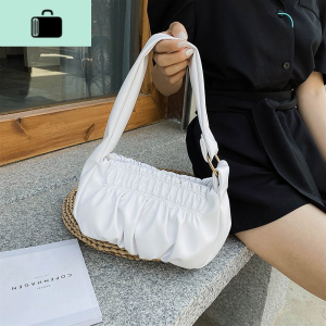 云朵包包女2020新款OL通勤百搭腋下包褶皱手提包软皮单肩包饺子包NEW LAKE女士单肩包